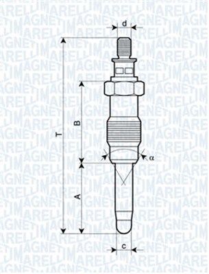 MAGNETI MARELLI kaitinimo žvakė 062587001304